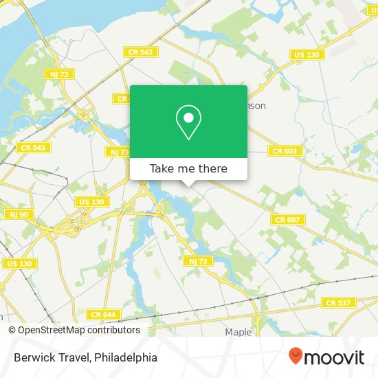 Berwick Travel map