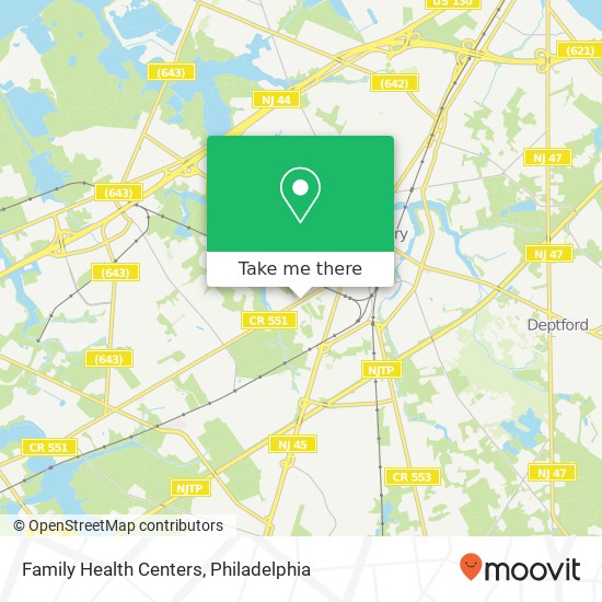 Family Health Centers map