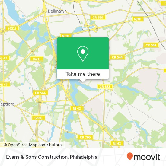 Evans & Sons Construction map
