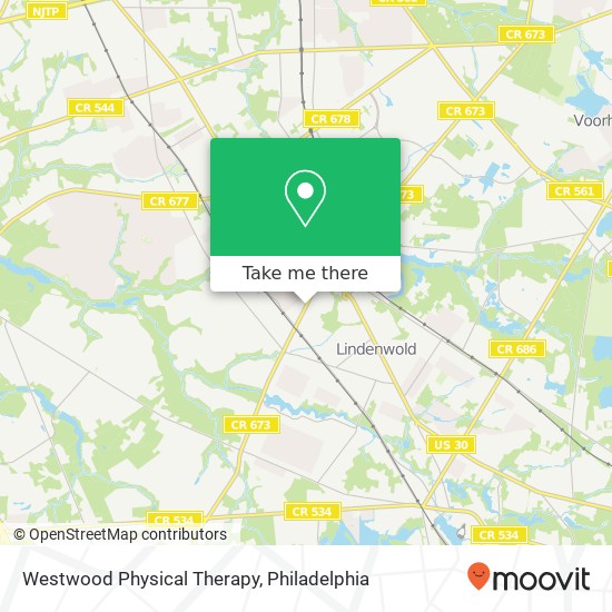 Mapa de Westwood Physical Therapy