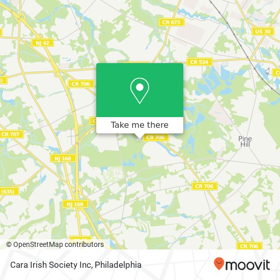 Mapa de Cara Irish Society Inc