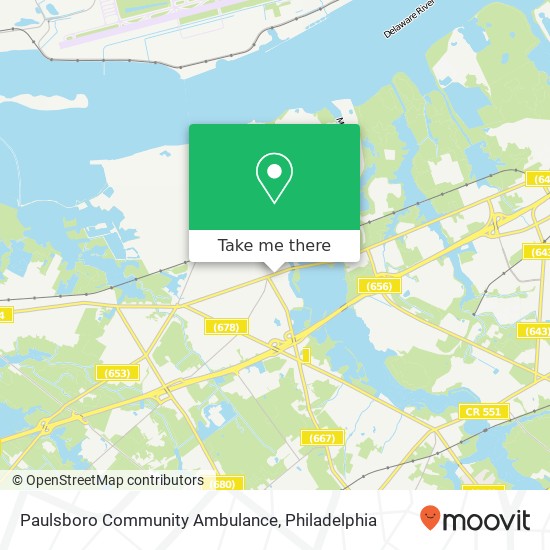 Mapa de Paulsboro Community Ambulance