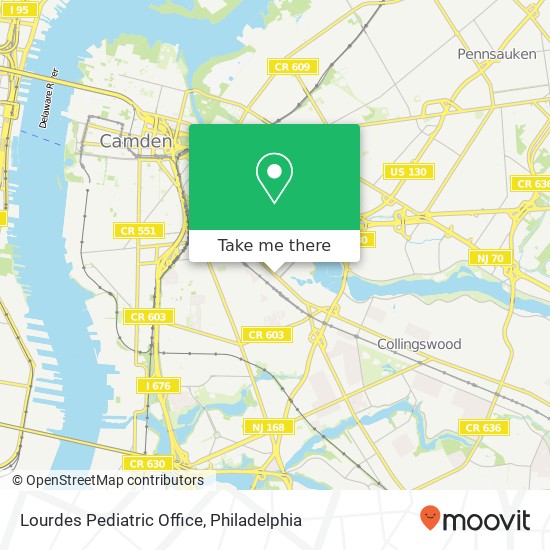 Lourdes Pediatric Office map