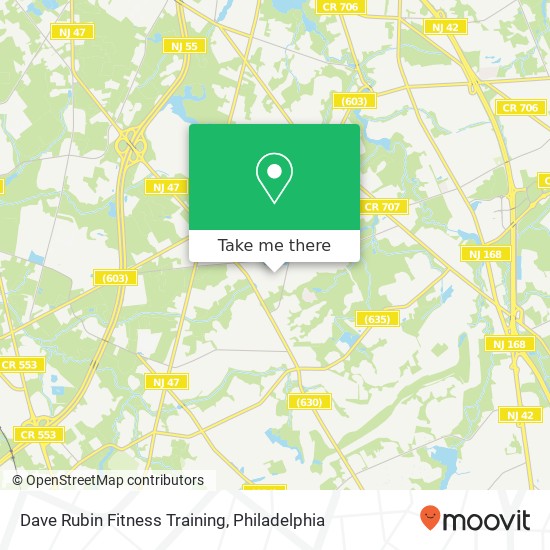 Dave Rubin Fitness Training map