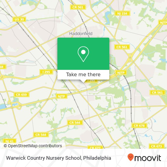 Mapa de Warwick Country Nursery School