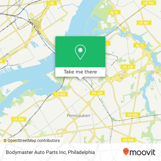 Bodymaster Auto Parts Inc map