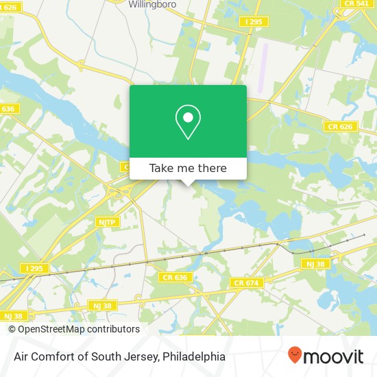 Air Comfort of South Jersey map