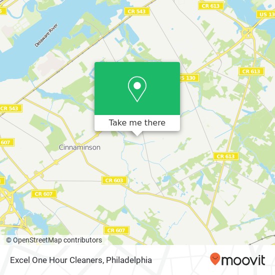 Excel One Hour Cleaners map