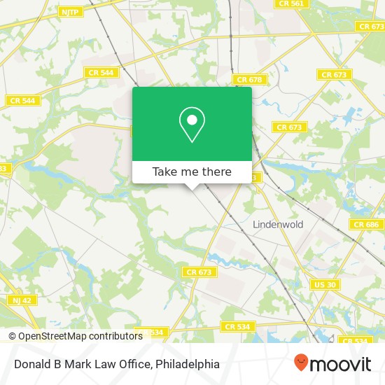 Mapa de Donald B Mark Law Office