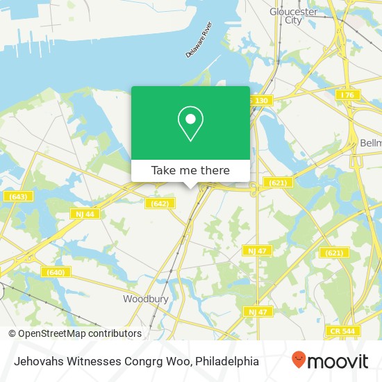 Jehovahs Witnesses Congrg Woo map