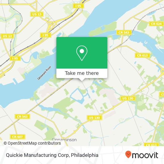 Mapa de Quickie Manufacturing Corp