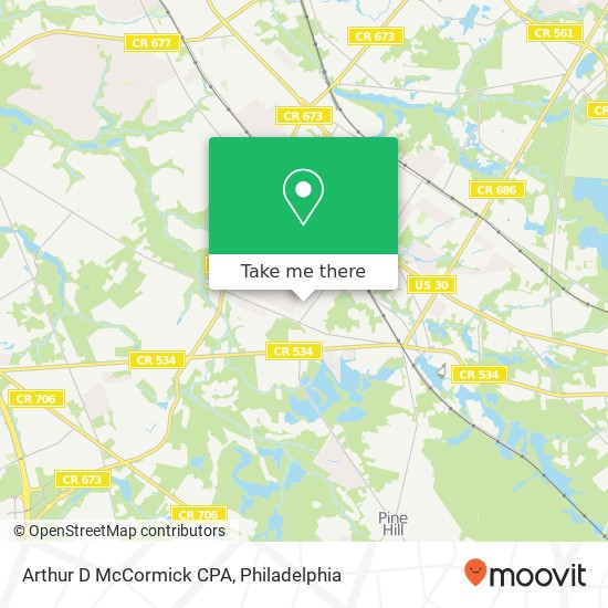 Arthur D McCormick CPA map