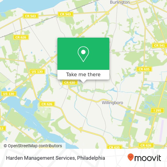 Harden Management Services map