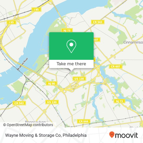 Wayne Moving & Storage Co map