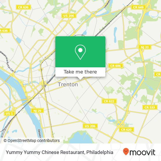 Mapa de Yummy Yummy Chinese Restaurant