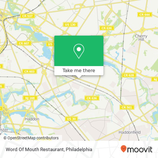Mapa de Word Of Mouth Restaurant