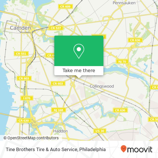 Mapa de Tine Brothers Tire & Auto Service