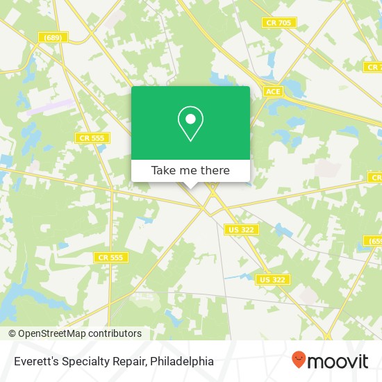 Everett's Specialty Repair map