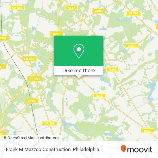 Frank M Mazzeo Construction map