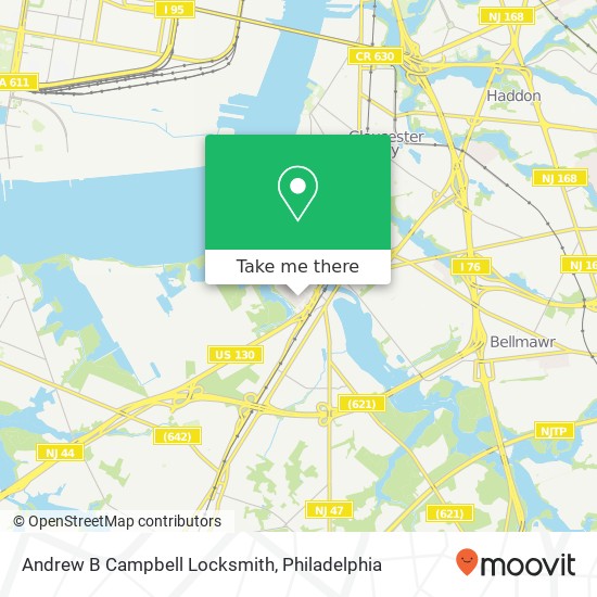 Andrew B Campbell Locksmith map