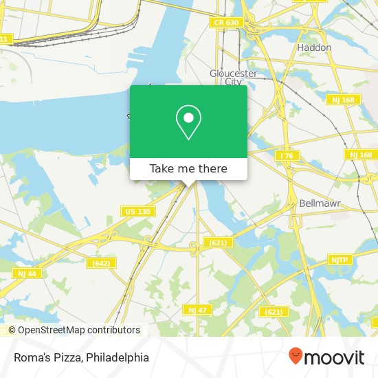 Mapa de Roma's Pizza