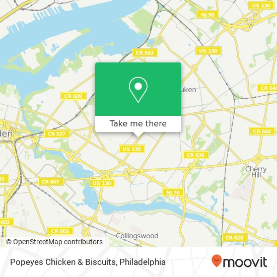 Popeyes Chicken & Biscuits map