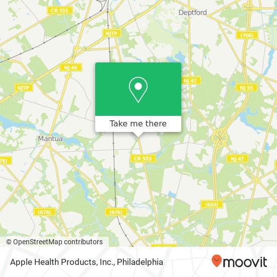 Mapa de Apple Health Products, Inc.