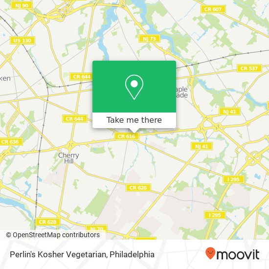 Mapa de Perlin's Kosher Vegetarian