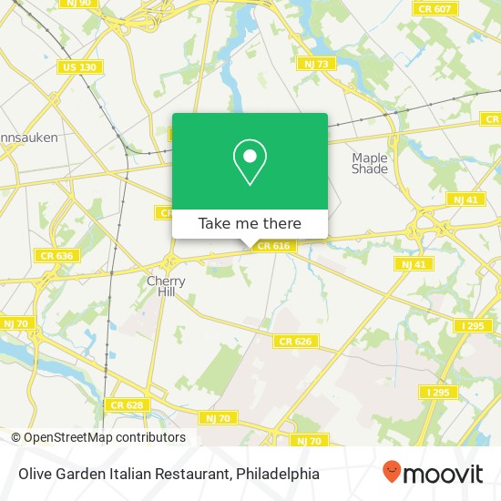 Olive Garden Italian Restaurant map