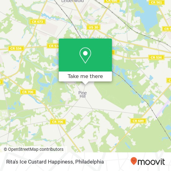 Rita's Ice Custard Happiness map