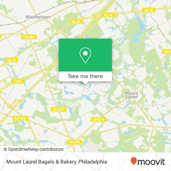 Mapa de Mount Laurel Bagels & Bakery