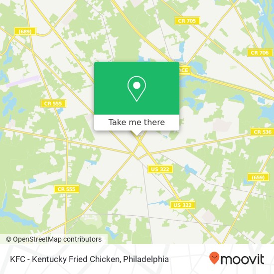 Mapa de KFC - Kentucky Fried Chicken