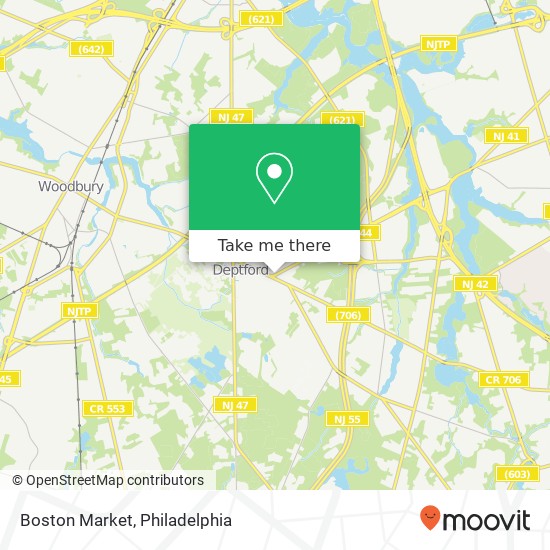 Mapa de Boston Market