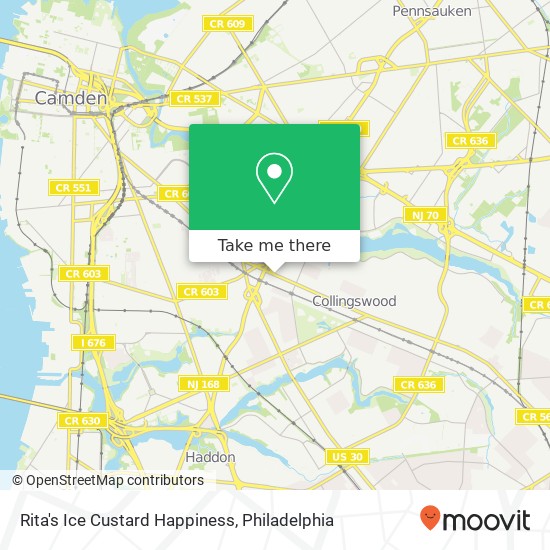 Rita's Ice Custard Happiness map