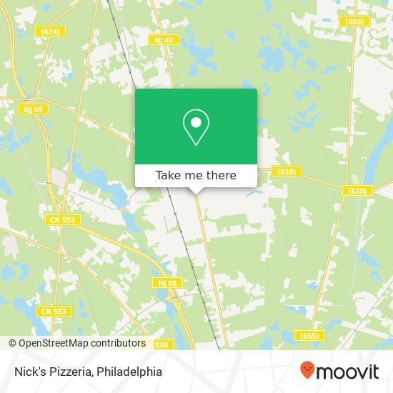 Mapa de Nick's Pizzeria