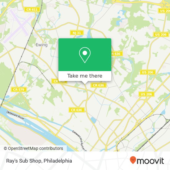 Ray's Sub Shop map