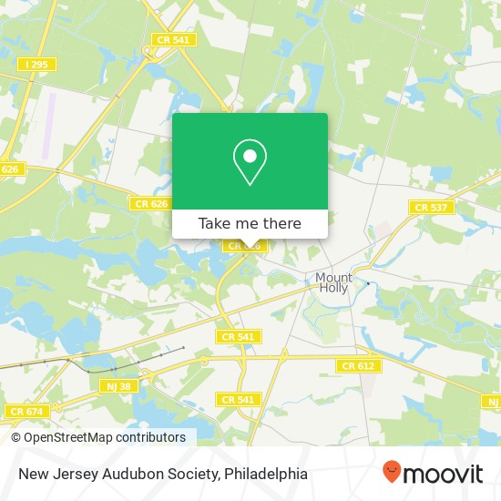 Mapa de New Jersey Audubon Society