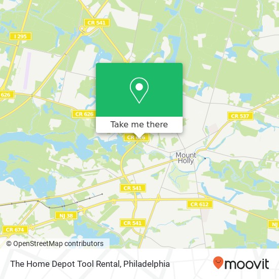 Mapa de The Home Depot Tool Rental