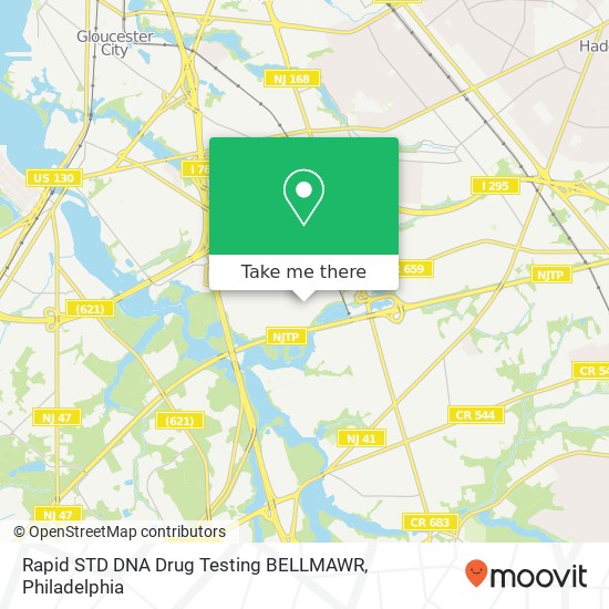 Rapid STD DNA Drug Testing BELLMAWR map