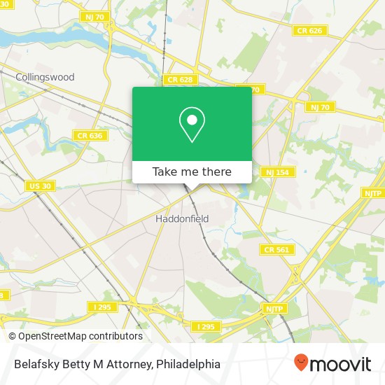 Mapa de Belafsky Betty M Attorney