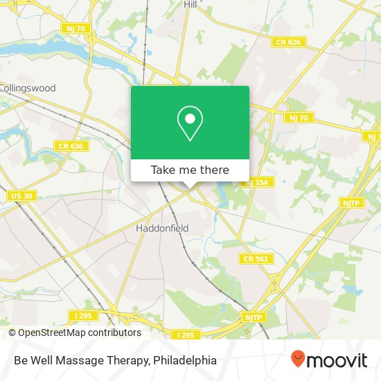 Be Well Massage Therapy map