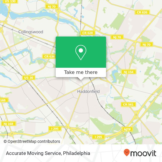 Accurate Moving Service map