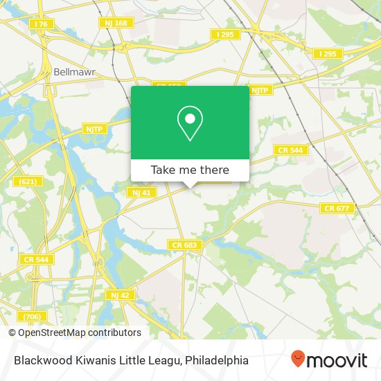 Blackwood Kiwanis Little Leagu map