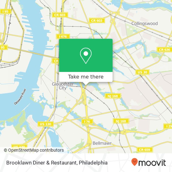 Mapa de Brooklawn Diner & Restaurant