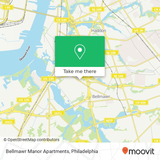 Mapa de Bellmawr Manor Apartments