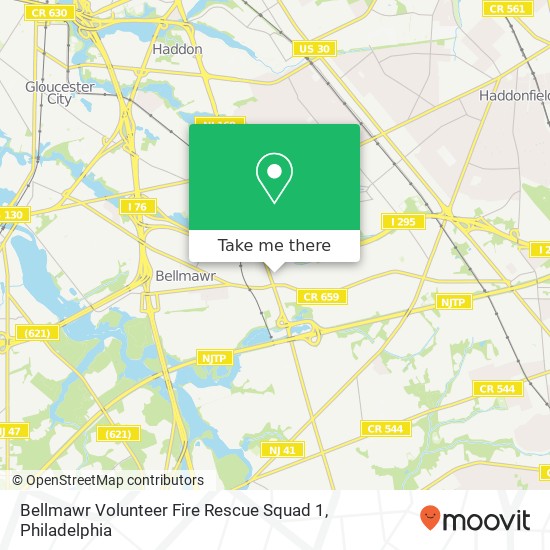Bellmawr Volunteer Fire Rescue Squad 1 map