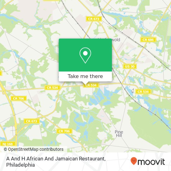 A And H African And Jamaican Restaurant map