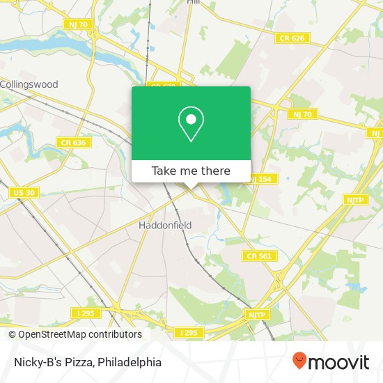 Nicky-B's Pizza map