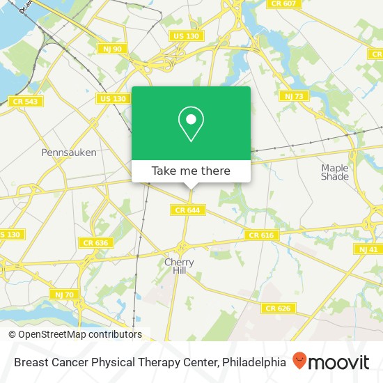 Mapa de Breast Cancer Physical Therapy Center