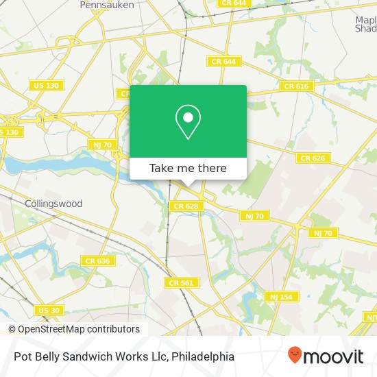 Pot Belly Sandwich Works Llc map